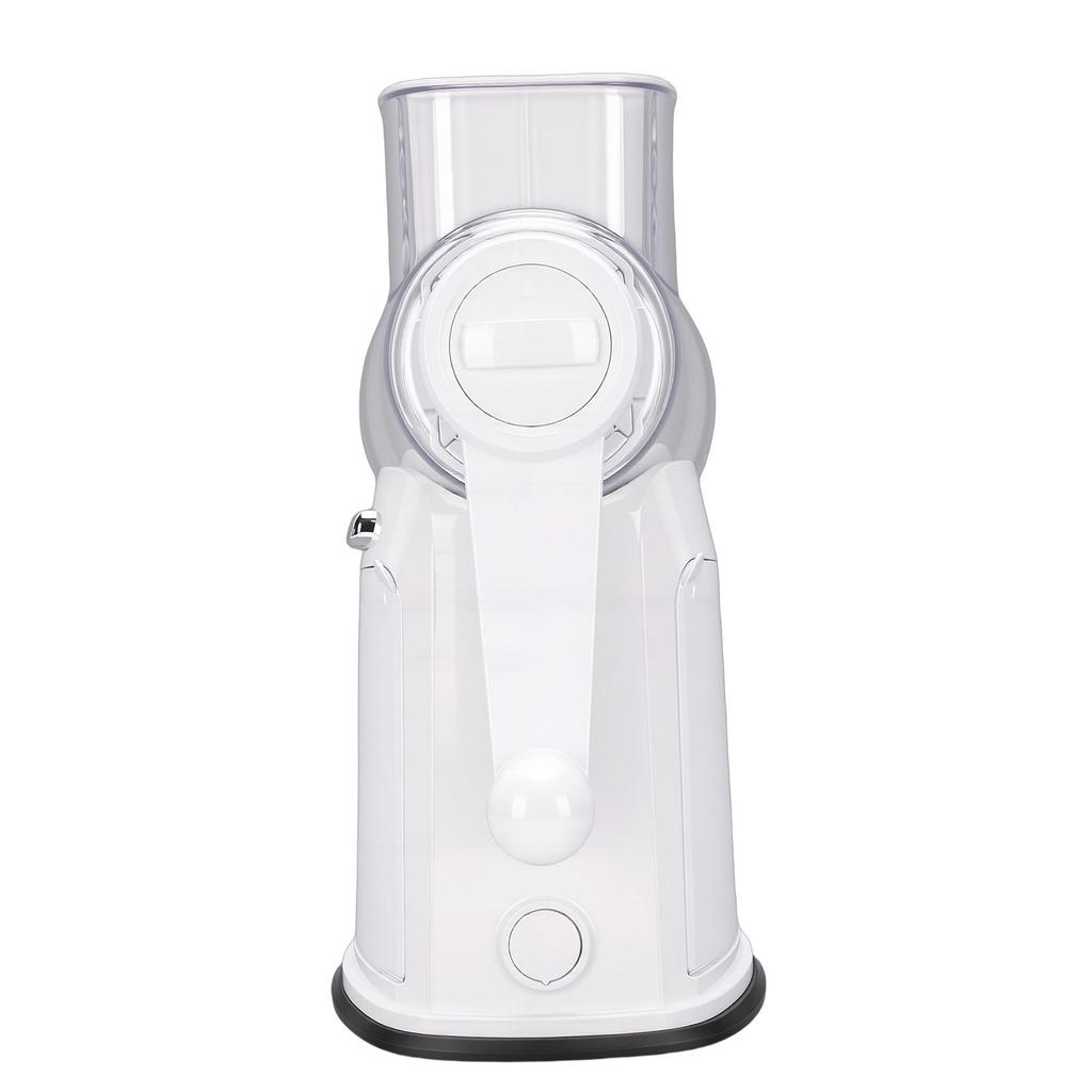  Rotating Cheese Grater with Handle Vegetable   Round Cutter Kitchen Food Chopper White 10 Blades 