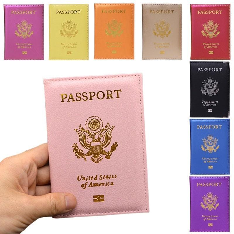 Vibrant Candy Color Passport Travel Organizer Holder Card Case Protector American Cover