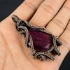 Ruby Pendant Gemstone Jewelry, 999 Copper Wire Wrapped Handmade Pendant, Latest Design Jewelry