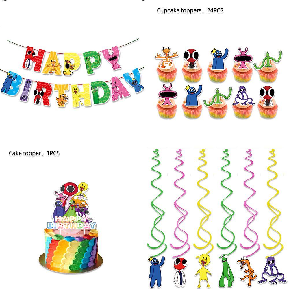 Vibrant Roblox Rainbow Friends Birthday Party Decorations Supplies Kit For Kids