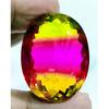 Stunning Ametrine Bi-Color Natural Oval Cut 84 Ct Certified Loose Gemstone