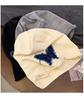 Women's Butterfly Retro Knitted Hat - Autumn/Winter Warm, Solid Color, Rolled Edge Pullover, Small Face Enhancing Design