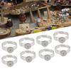 20pcs Adjustable Design Blank Ring Flat Base Stainless Steel Ring Flat Ring Base  Creative Projects