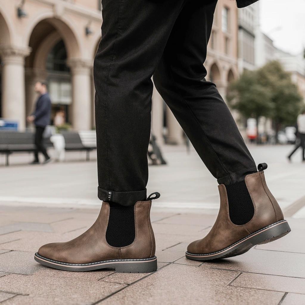 Enkellaarzen Voor Mannen Merk 2026 Casual Comfortabel Retro Mode Chelsea Boots