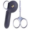 Stainless Steel Pointed Eyebrow Scissors with Protective Cover - Men's Nose Hair & Beard Trimmer