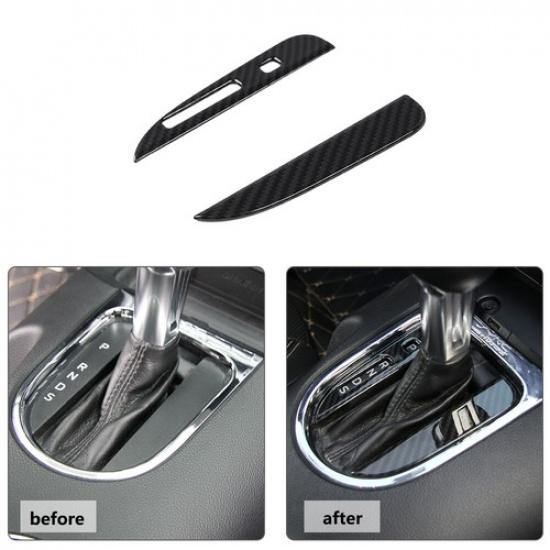 Central Gear Shifter Panel Trim Decor Cover for Ford Mustang 2015+ Carbon Fiber