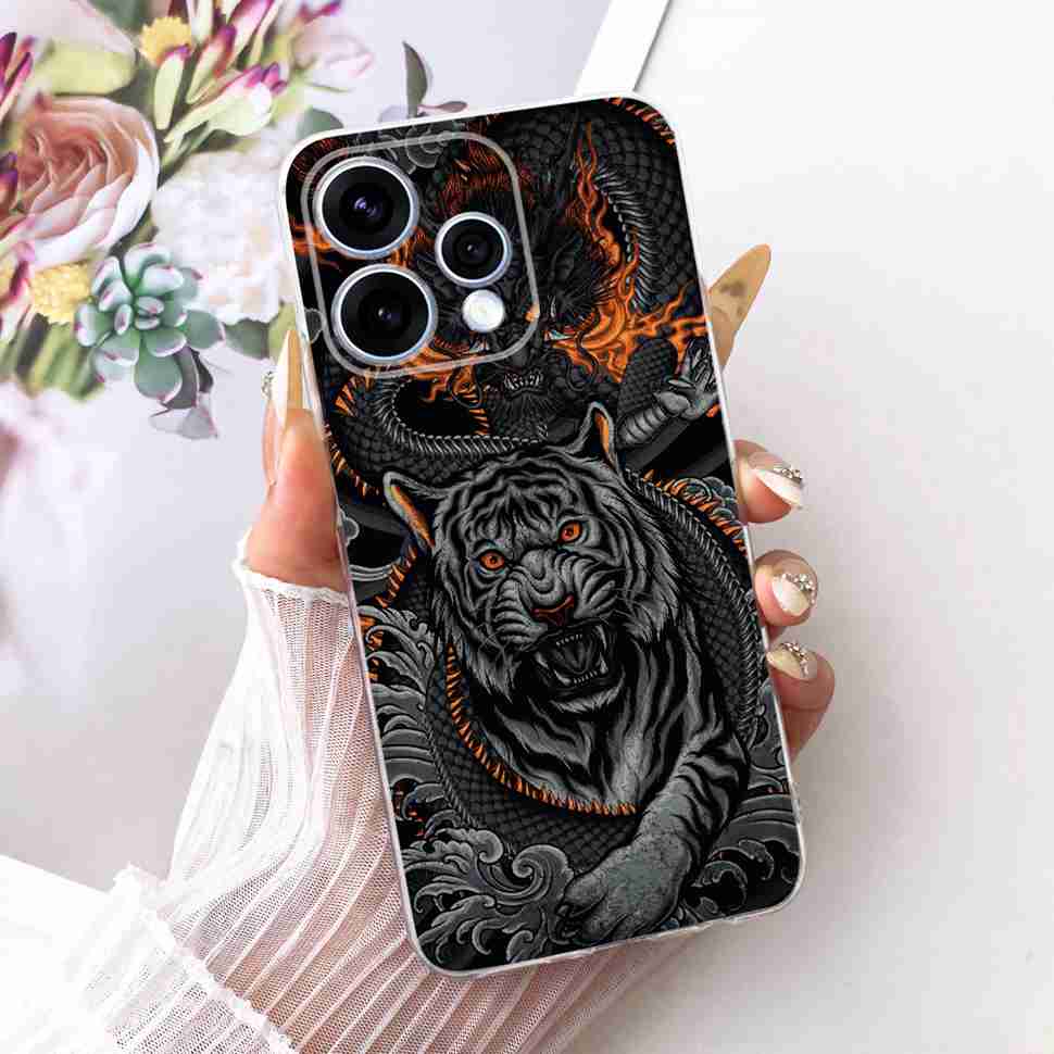 For Oppo Reno15 5G Casing 6.59" Cool Dragon Soft Silicone Back Cover For Oppo Reno 15 Reno15 5G CPH2825 Phone Shell Cases