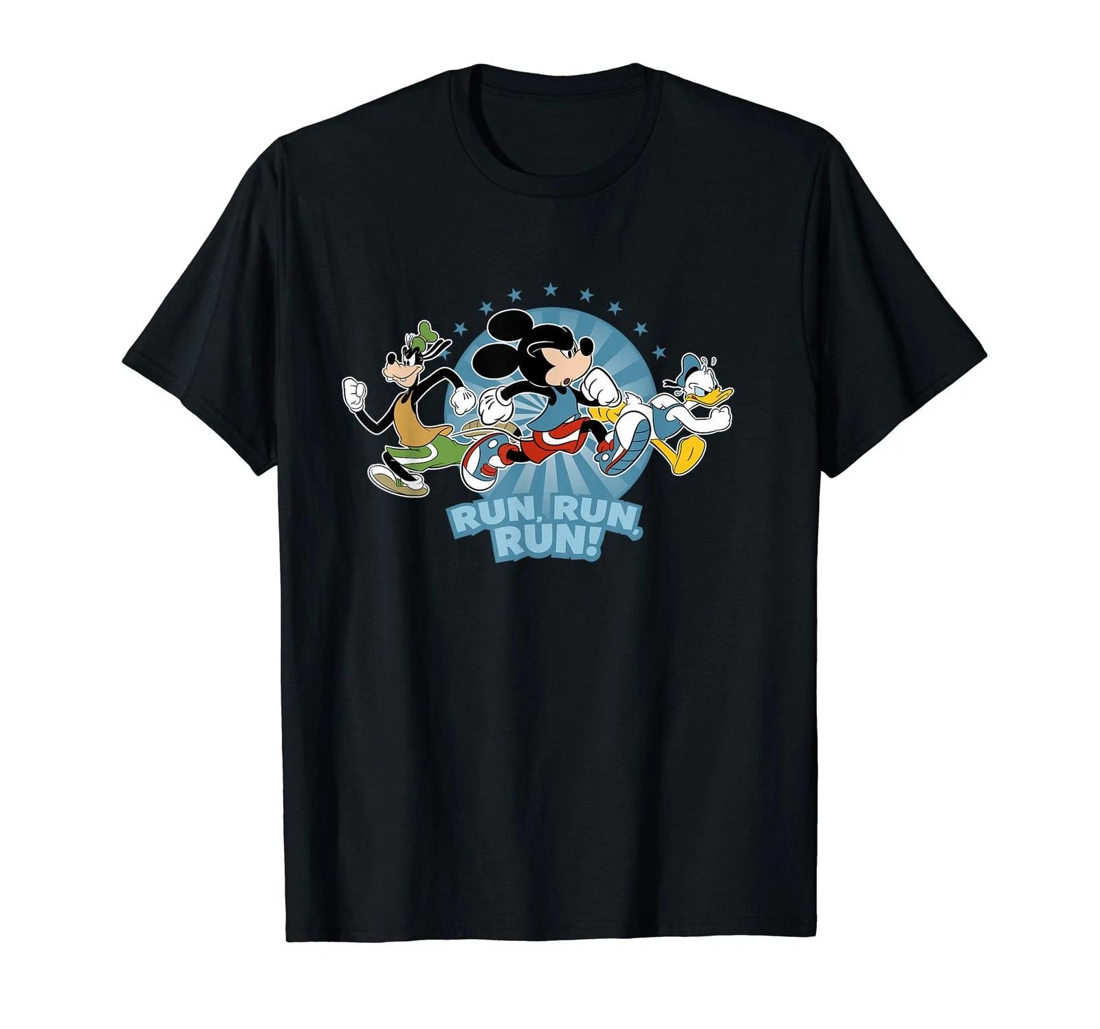 Disney Mickey, Goofy, And Donald Run! Marathon Running T-Shirt_ XL
