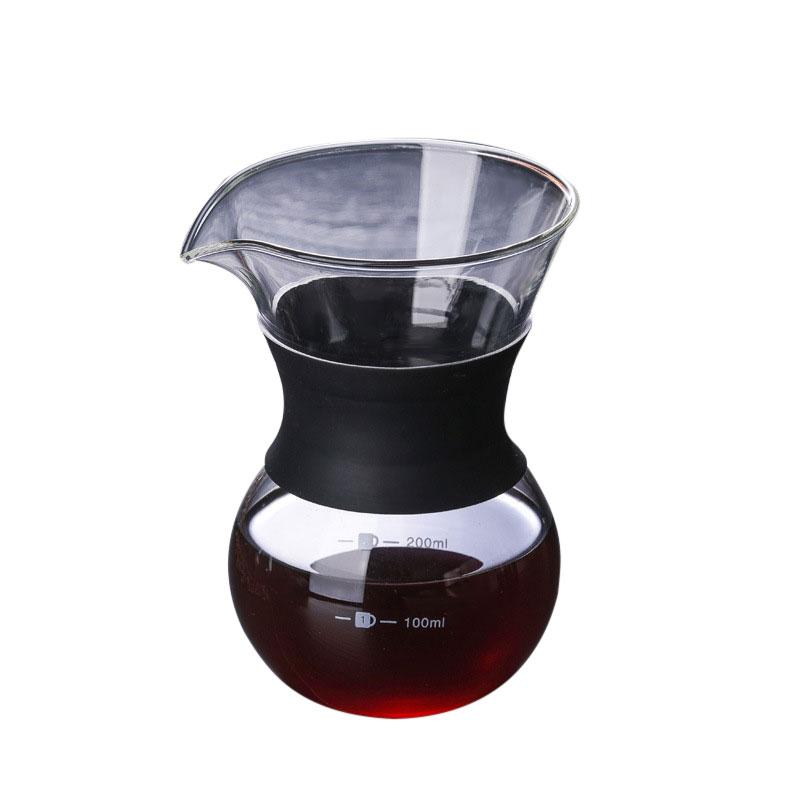 Reusable Glass Coffee Pot with Stainless Steel Filter Drip 200ml 400ml Coffee Pot Dripper Barista Pour Over Coffee Maker