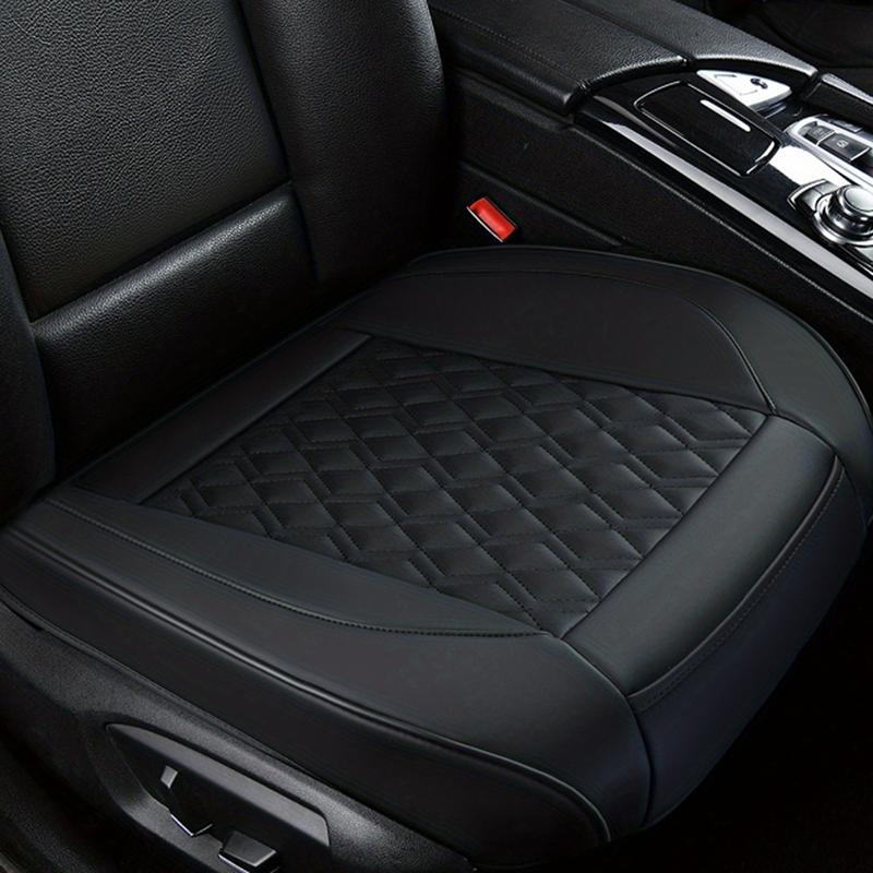 Universal Front Car Seat Covers - PU Leather Auto Seat Protectors with Cushion, Non-Slip Fit for Most Vehicles (Black/Beige/Red)