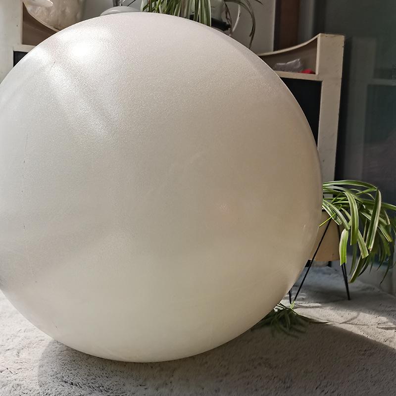 

Explosion-Proof Frosted PVC Inflatable Yoga Ball - Pure White Art Decoration Sphere