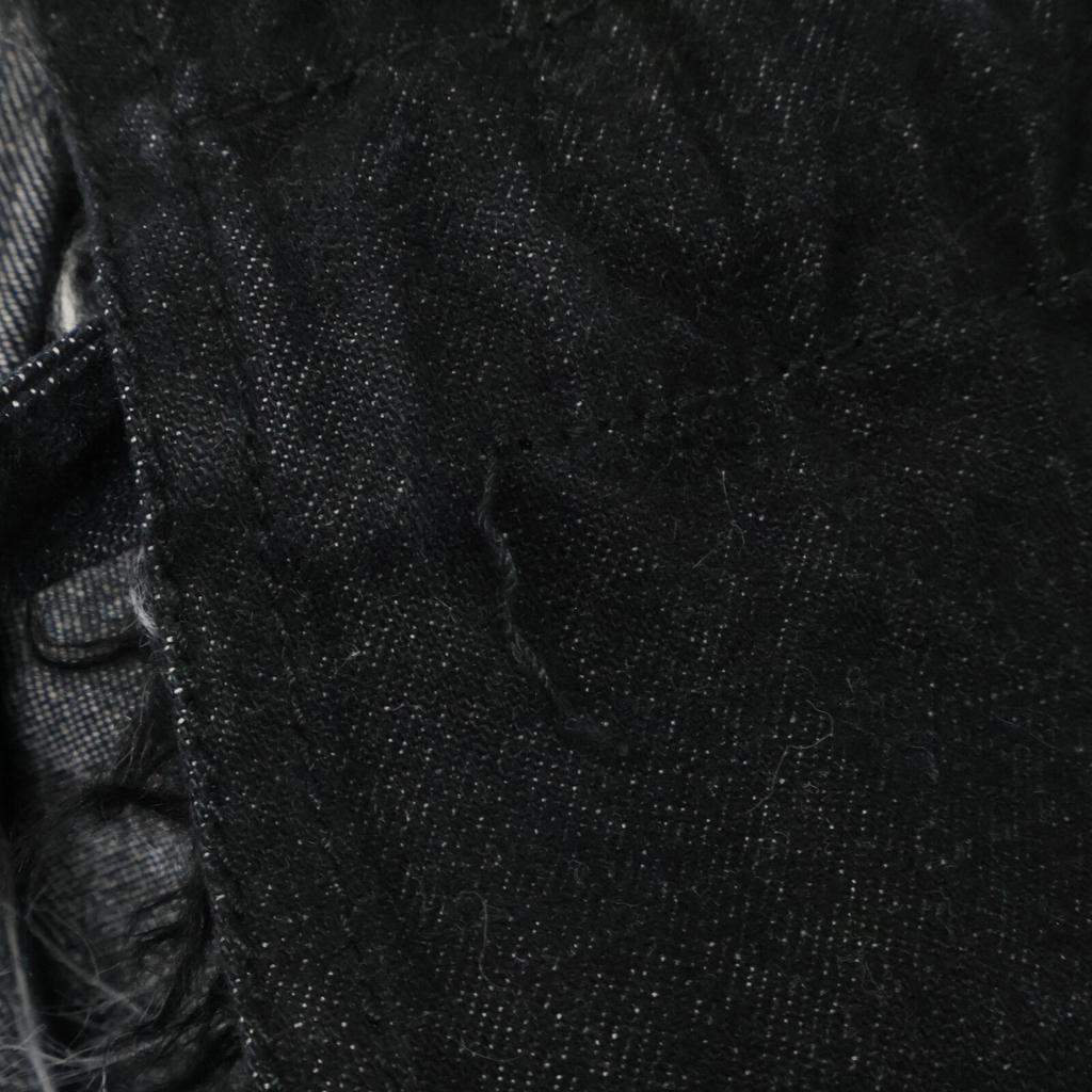 Chanel [Domestic Regular] 02A P20193 Fur Denim Coat 36 blackUsed