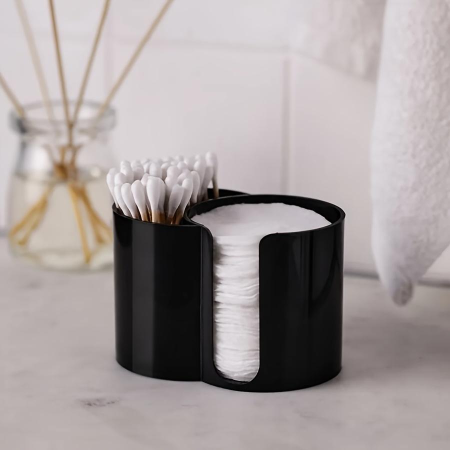 Cotton Pad and Swab Holder, Small Plastic Cotton Swabs Dispenser, Bathroom Accessories Storage Box Organizer for Cotton Swa