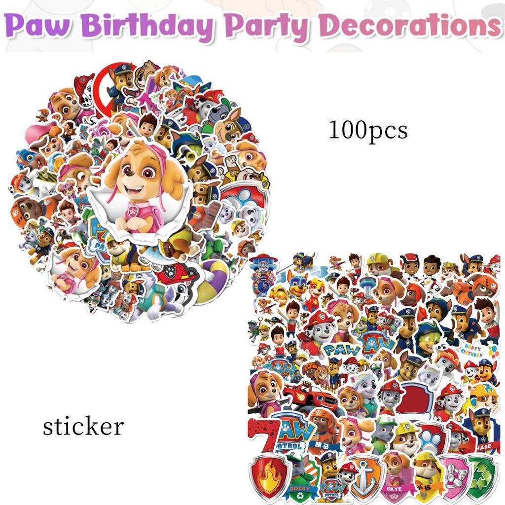 Paw Patrol Birthday Party Decor Dog Skye Disposable Tableware Tablecloth Cup Plate Baby Shower Kids Gift Girl Boy Party Supplies
