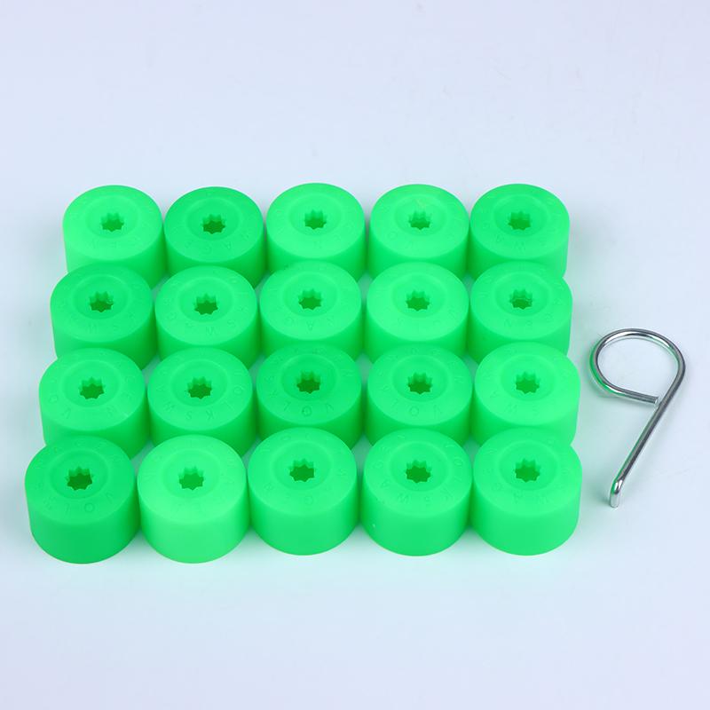 20Pcs Universal Car Wheel Hub Covers 17Mm Universal Wheel Lug Nut Cover Tire Nut Dust Cover Dust Proof Protector Car Accessories