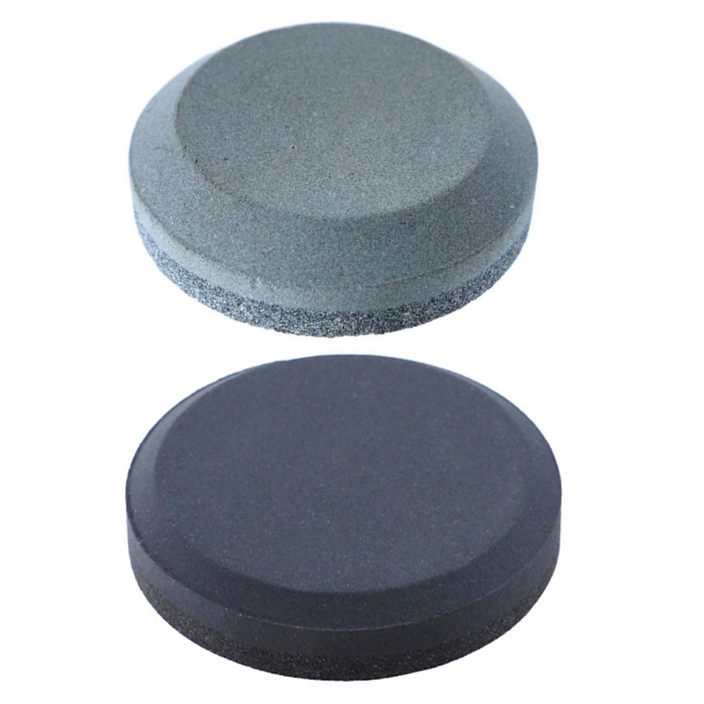 1 pz Pietra per Affilare Affilacoltelli a Doppia Faccia Grana 120/180/240/400 Pietra per Affilare Domestica Pietra per Affilare Rotonda per Utensili da Taglio