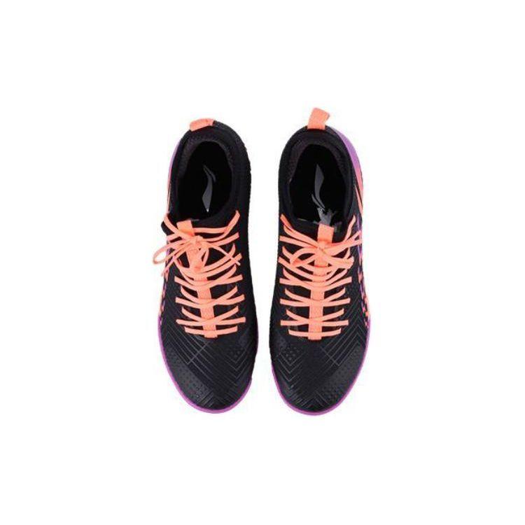 Li Ning 2 Team Artificial Turf TF (Rubber Studs) Shock Absorbing Non-Slip Durable Football Shoes Men Football Shoes Black YSTU013-4
