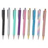 9Pcs Ball Point Pen Black Refill Glitter Style Pocket Clip Metal Tip Smoothing Writing Pens for Shcool Office Business