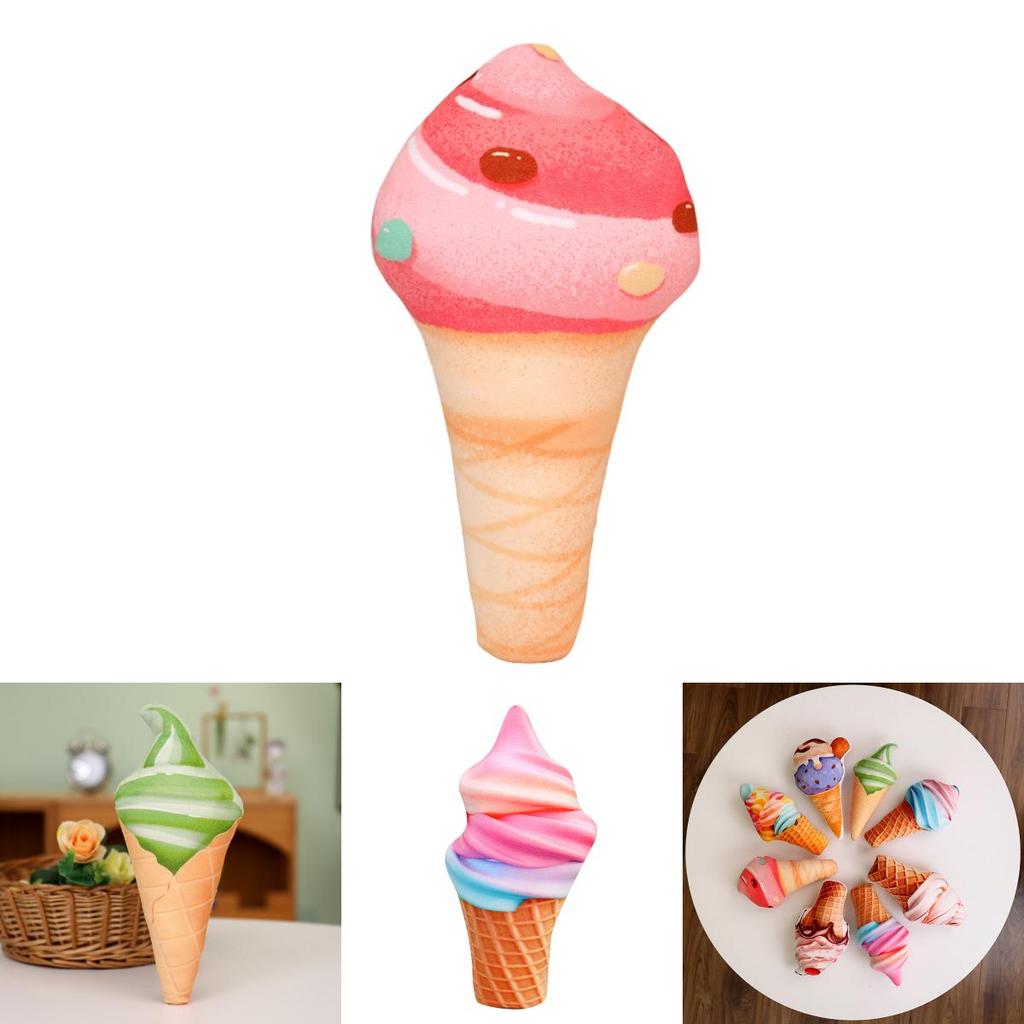 Eiswaffel Kissen Spielzeug Flauschig Und Zum Kuscheln Cartoon-Inspiriert Vielfalt An Bunten Designs Erhältlich