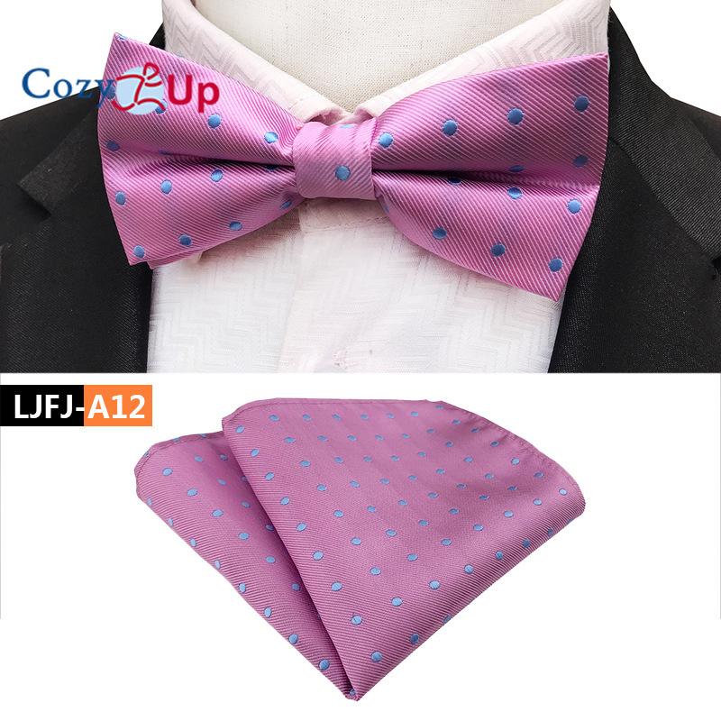 Costum Din Două Piese Papion Paisley Și Batista De Buzunar