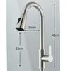 Grifos de fregadero de cocina, grifo de agua extraíble de acero inoxidable para fregadero de cocina, mezclador montado en cubier