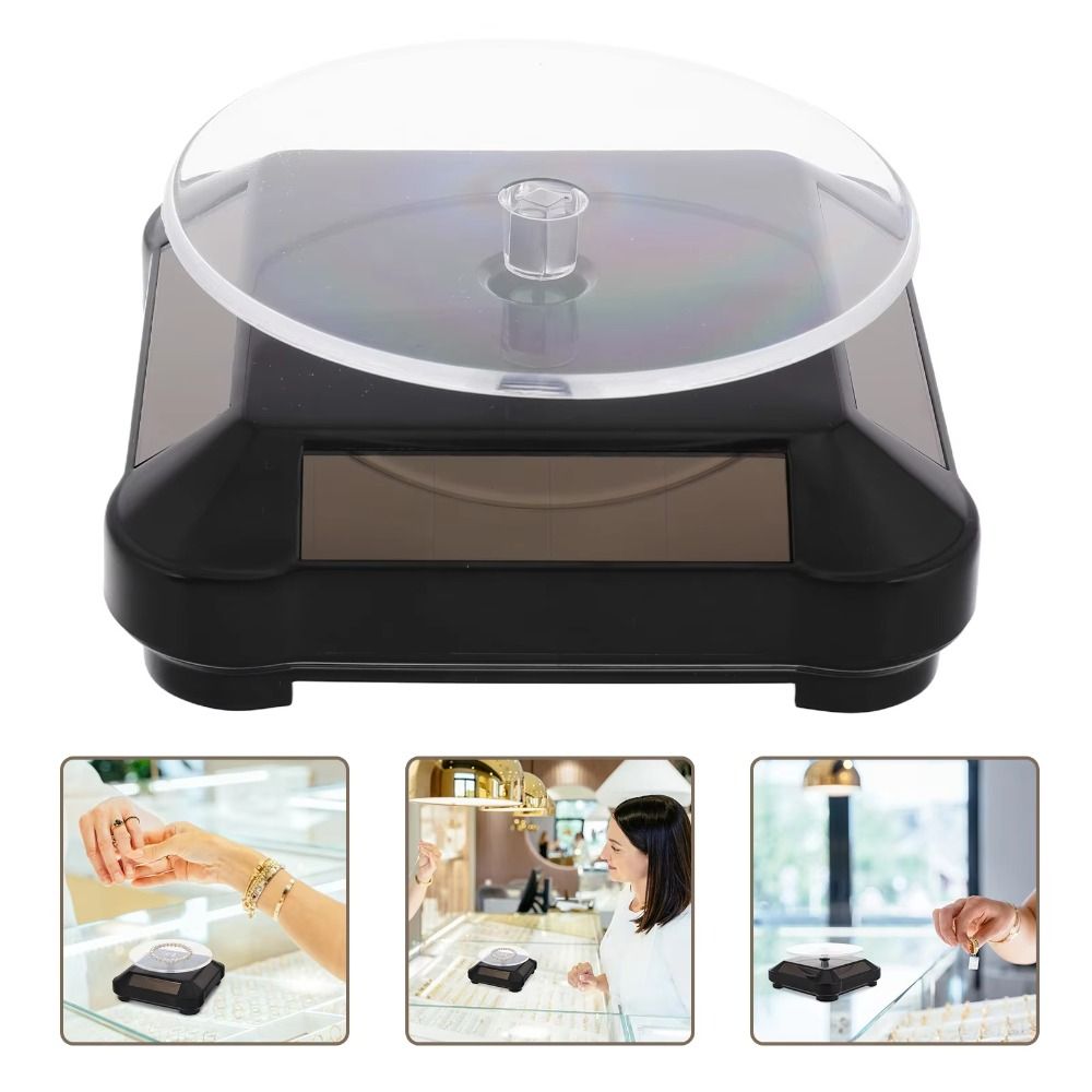 Displaying Watches Rotating Table Solar Power Rotating Display Stand  Hobby Collection