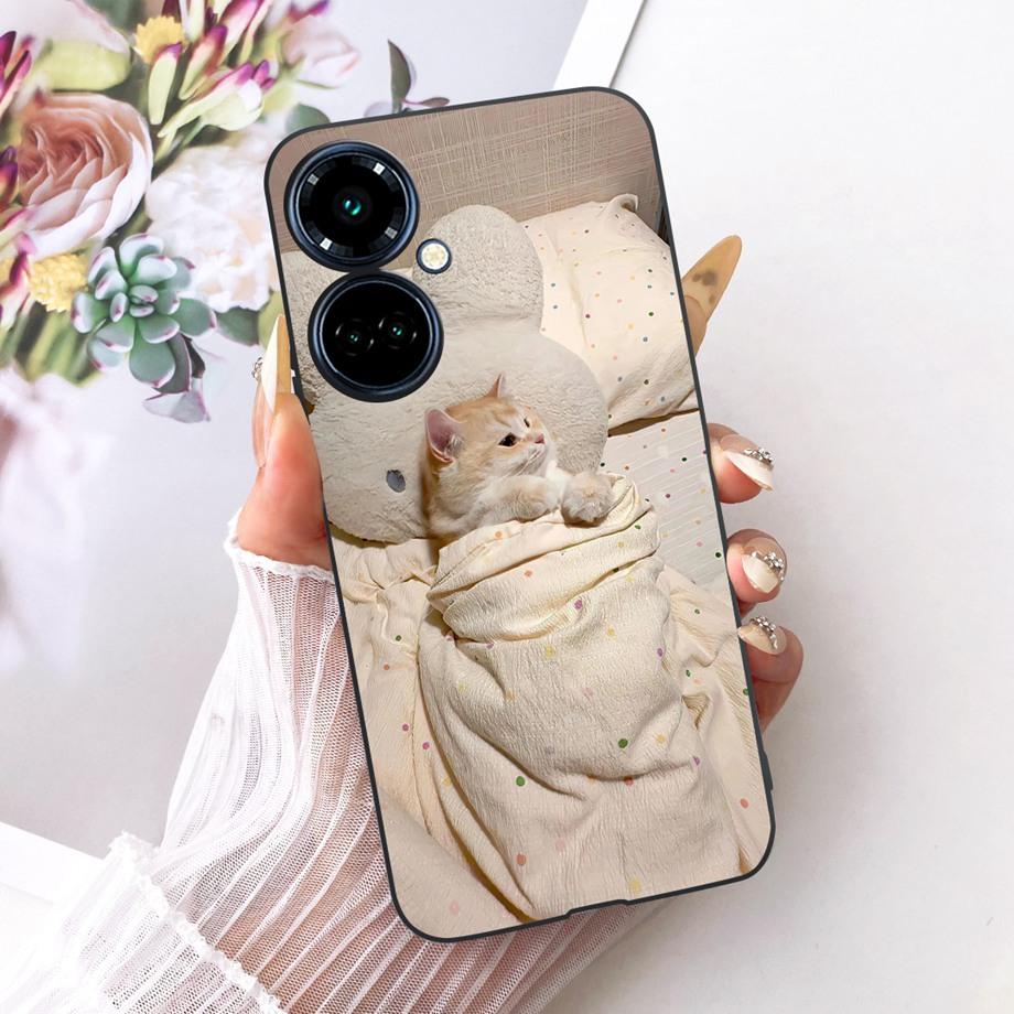 For Tecno Camon 19 Pro 19 Neo Camon19 4G Phone Case Matte Soft TPU Bumper Cover Cool Cartoon Luxury Butterfly Flower Funda