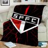 Pau-lo Fc Emblem Printed Throws Blanket Soft Flannel Blankets for Couch Bed Gifts for Men Women Picnic Blanket Christmas Gifts