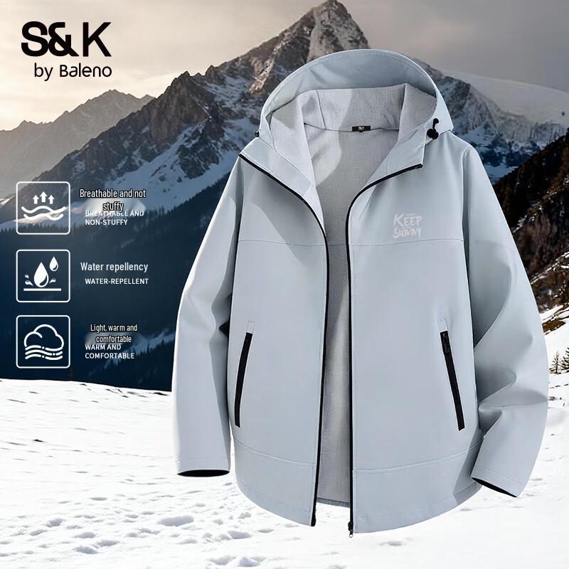 

Baleno S&K Series Men s Hooded Windproof Softshell Jacket L
