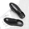 British Fashion Retro Trend Pointed Casual Leather Shoes Brock Engraved Men'S Shoes Px62-G