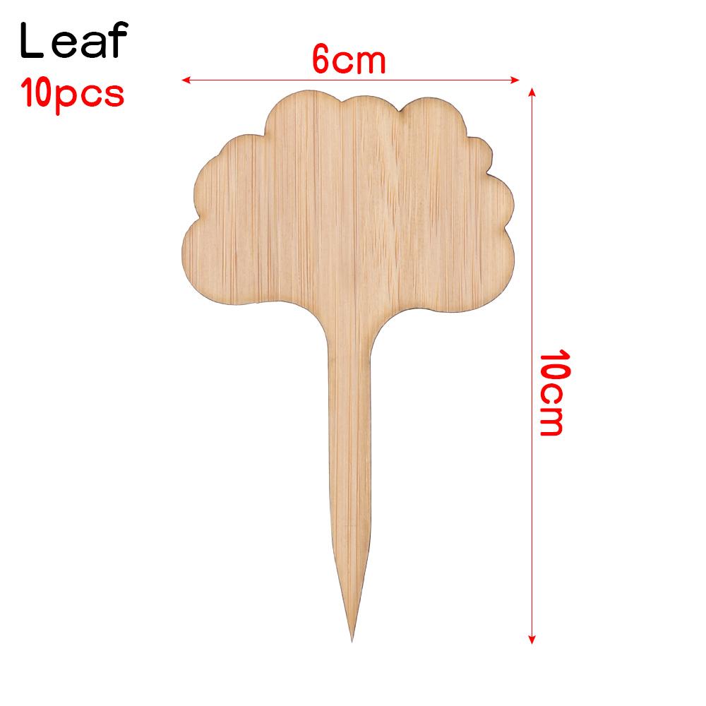 10PCS Eco-Friendly Bonsai Ornament Nursery Pots Wood Sign Tags Bamboo Plant Labels Garden Markers Planting Tools
