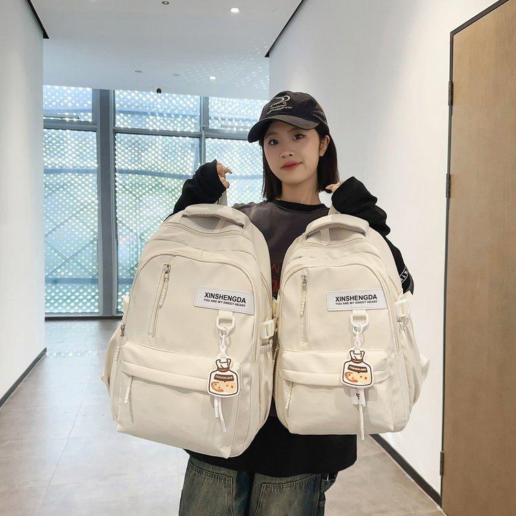 Schoolbag female ins Korean version, large capacity, lightweight and versatile schoolbag, fourth, fifth and sixth grades, middle and high school
