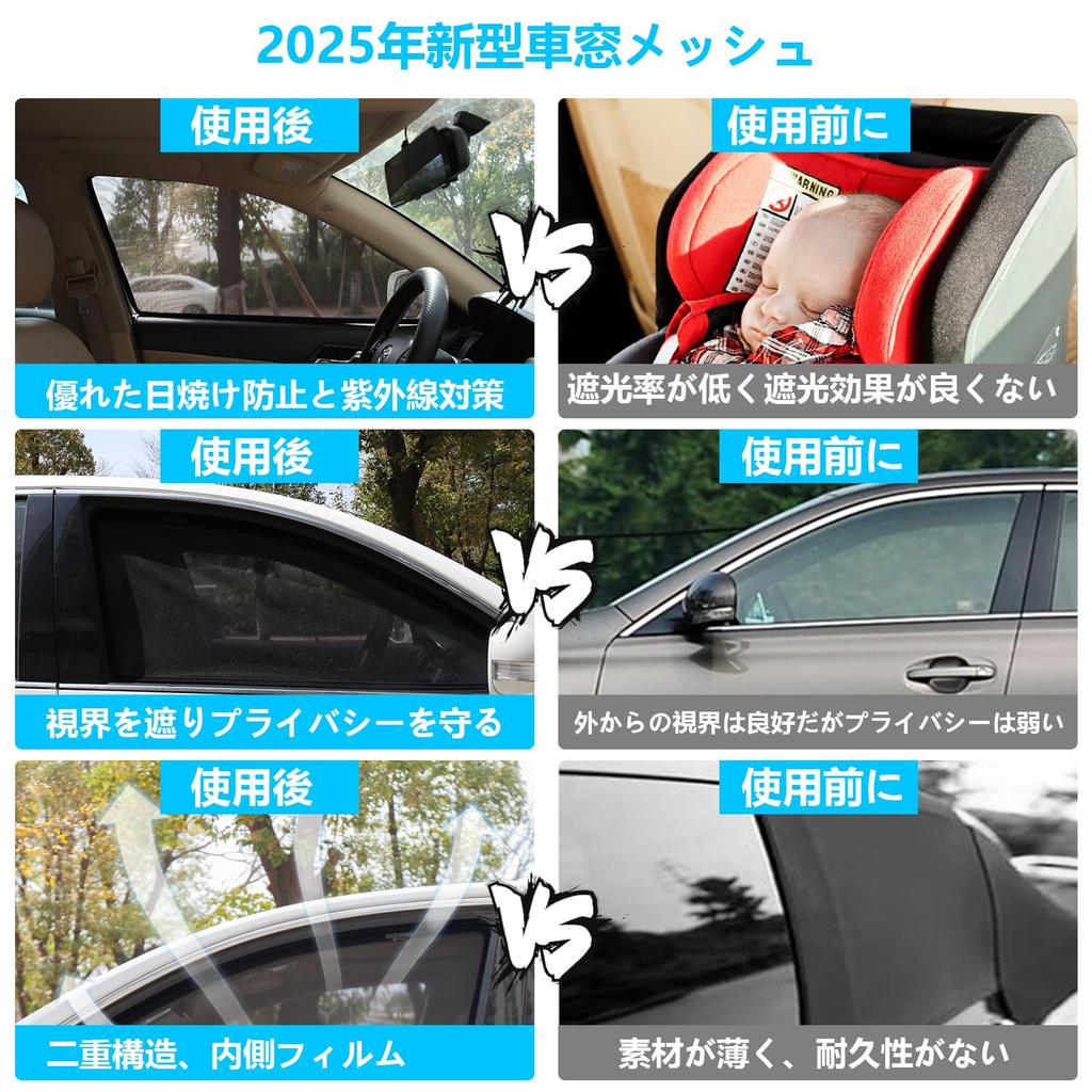 Toyota Compatible Rays RAIZE Mesh Curtain Blackout Sun Shade for Sleeping in Car Screen