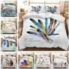Feather Three-piece EBay3D Digital Printing Abrasive Quilt Cover Bedding Kit