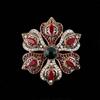 Fulok Court Brooch Femininity Metal Crystal Badge Pin Suit Coat Accessories
