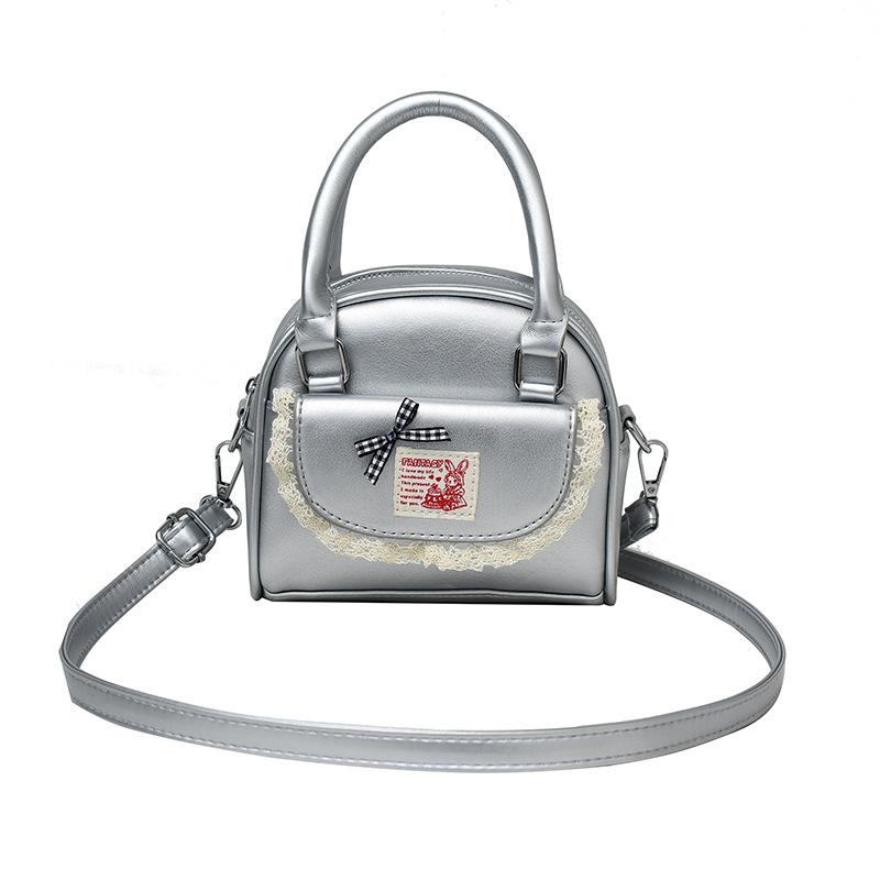 Korean Version of Sweet Ballet Style Dopamine Portable Boston Bag Commuting Versatile High Sense Foreign Style Messenger Women's Bag