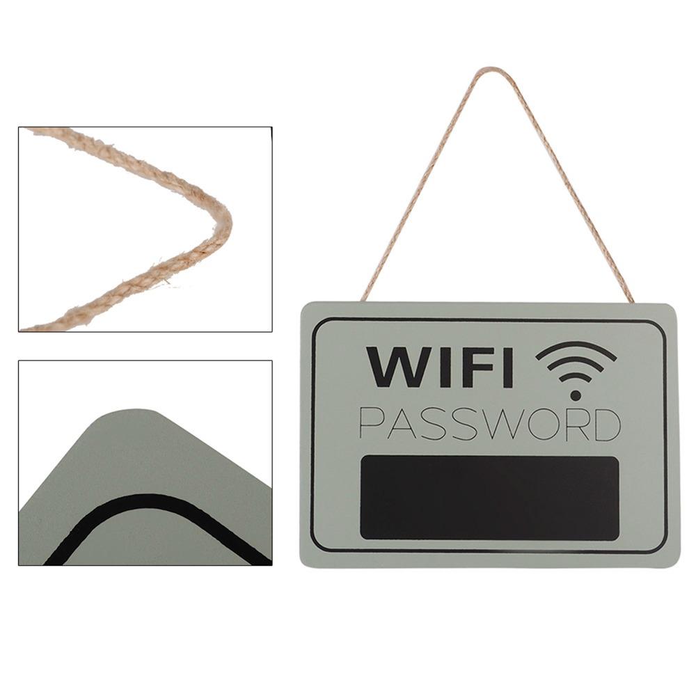 Rectangle WiFi Wall Sign Wooden Wall Decor Plaque Chalkboard WiFi Sign  Hotels Offices
