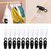 10 Pcs Laundry Hooks Clip Plastic Rotatable Hanging Towel Clips Strong Clips for Wardrobes Boot Hat Curtain Socks Sheets