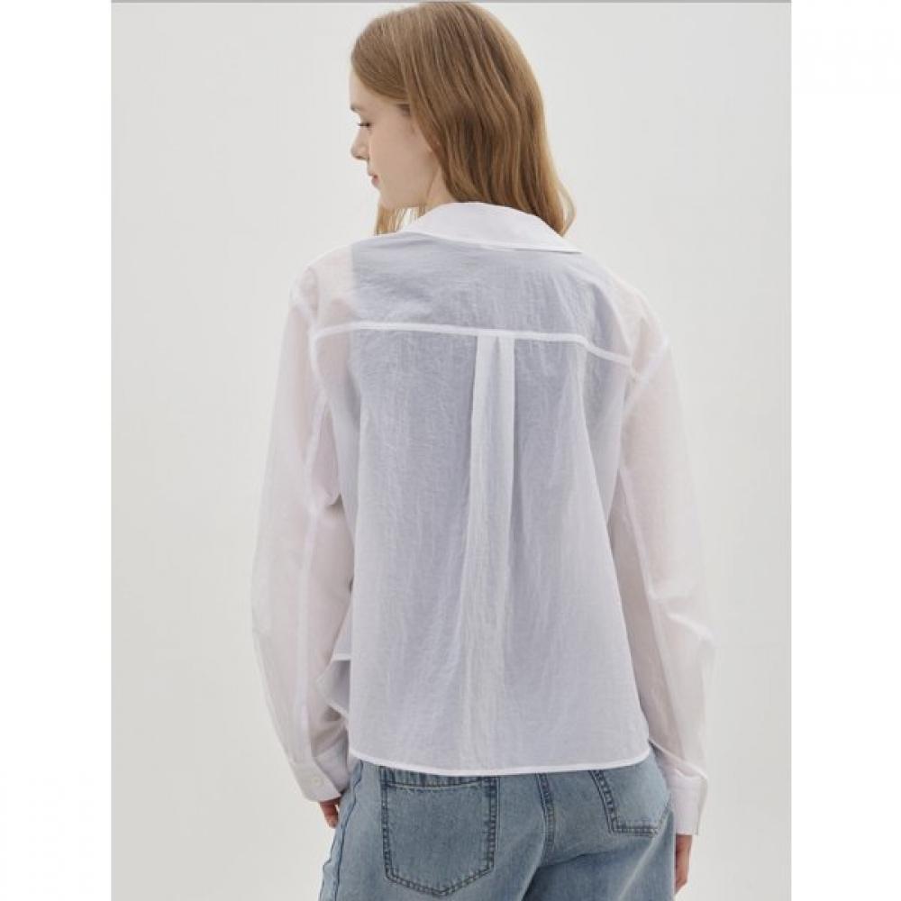Cc Collect. Sheer Frill Shirt Blouse C262msc133