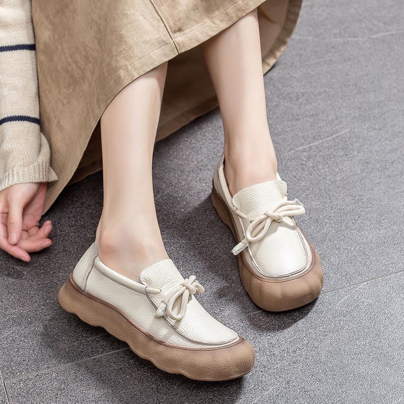 Fashion AIYUQI 2025 New Women's Loafers Non-slip slip-on casual shoes Women shoes Large-size flatGenuine Leather female sneakers