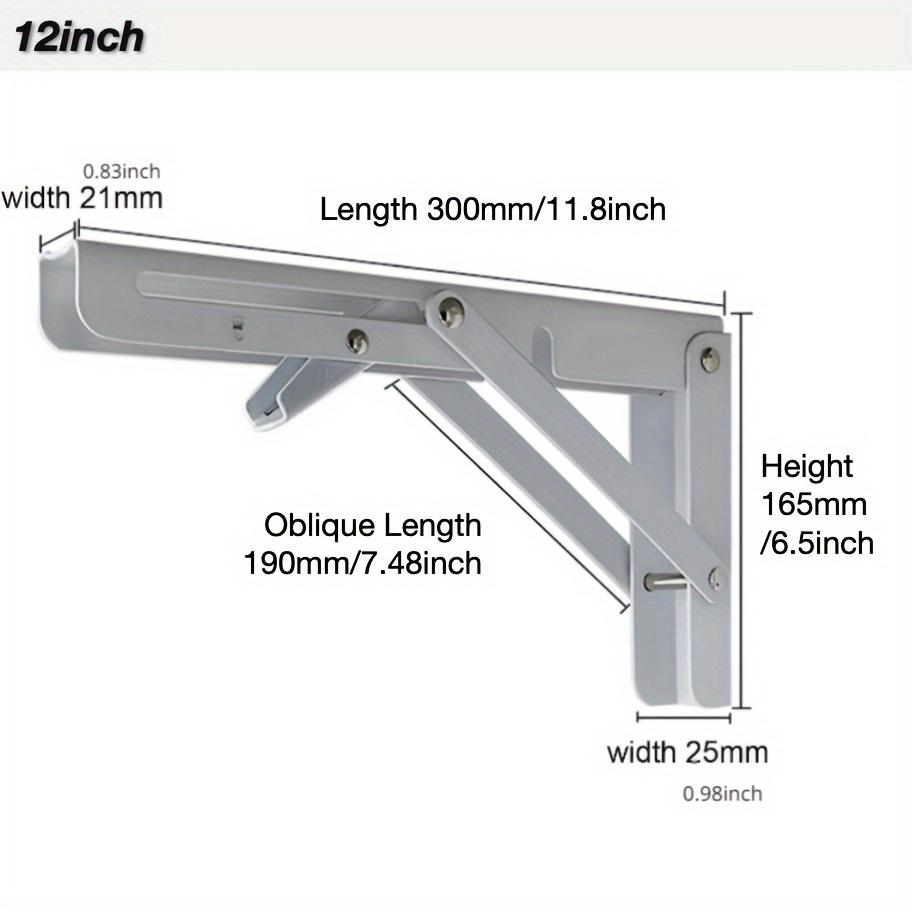 Heavy Duty Folding Shelf Brackets, Collapsible Triangular Shelf Bracket for Bench Table Shelf Brackets Wall Shelf Shelf Support