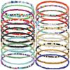Colorful Beads Anklets Summer Beach Boho Women Elastic Rope Chains Adjustable Ankle Bracelet Beach Jewelry Vacation Accessories
