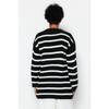 Schwarzer gestreifter Thessaloniki Strickpullover Tctaw24ak00000
