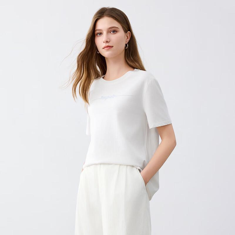 Elva' Island Women's Solid Short Sleeve Round Neck T-Shirt