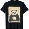 Funny Grumpy Panda Japanese Art Graphic Tee Vintage T Shirt
