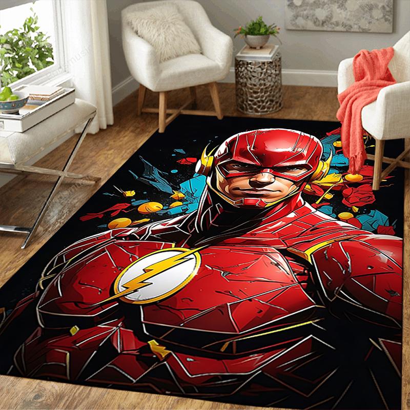 1Pc Flash Hero Rug, Office Carpet Indoor Outdoor Doormat, Non-Slip, Comfortable, Living, Christmas Halloween, Xmas Gift G128