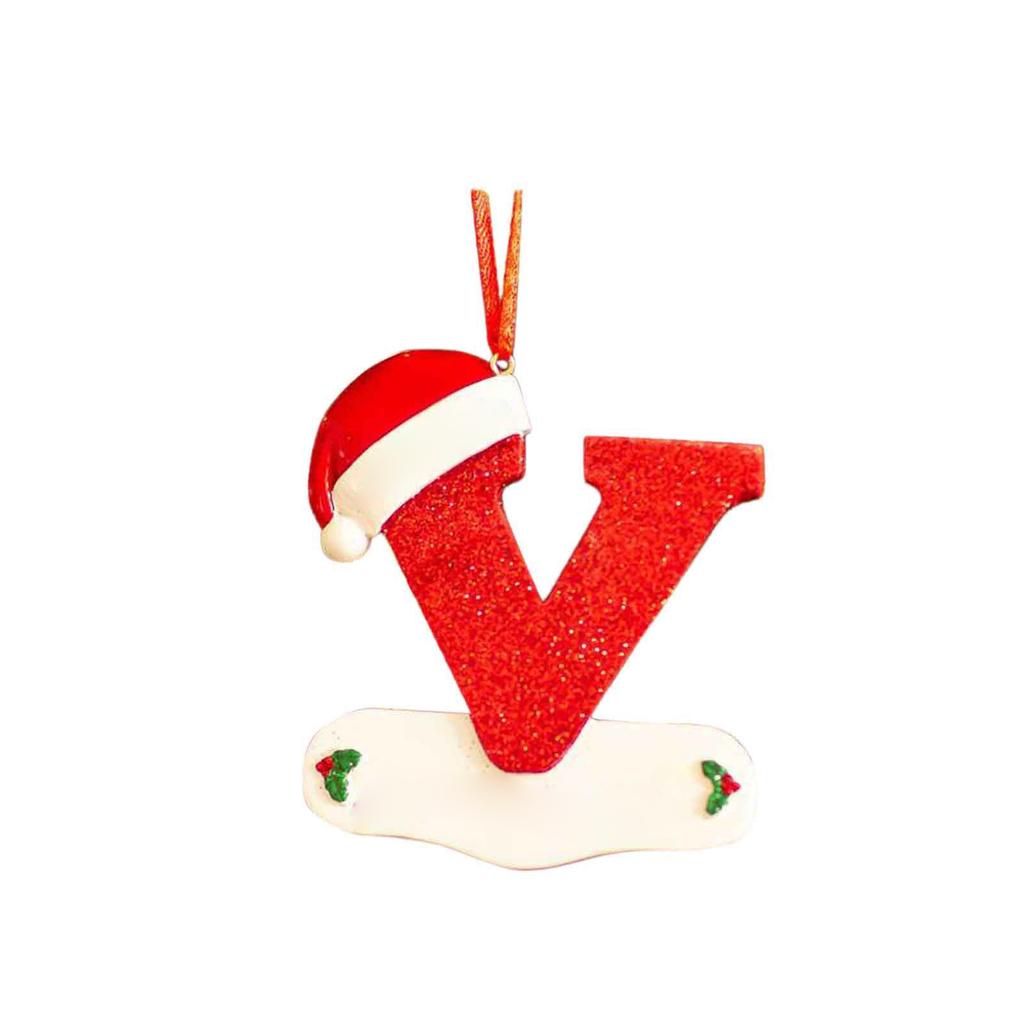 Creative Christmas Tree Decorations Unique Acrylic 26 Letters Alphabet Shaped Hanging Ornaments for Home and Car