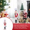 Wooden Christmas Soldier Nutcracker Nament Figurine Miniature Craft Decoration Xmas Home Decor Gift Idea Statue Toy Artwork