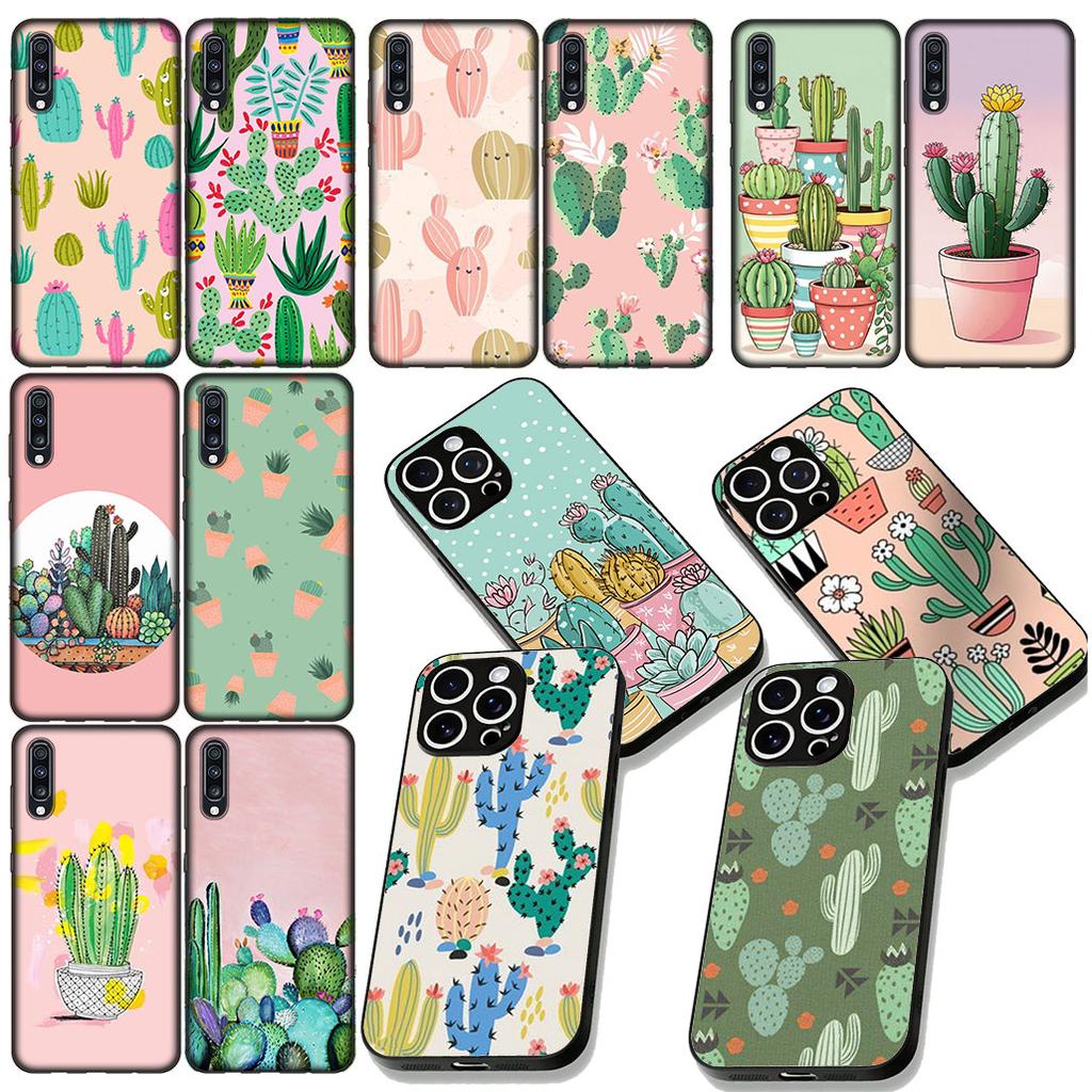 Cactus Wallpaper Phone Cover for Samsung Galaxy S25 Edge S24 S23 FE Plus Ultra A16 A15 A55 A57 5G Protective Case