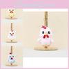 Chaveiro Adorável de Galinha de Pelúcia Bonito Desenho Animado Brinquedo Macio Enfeite de Bolsa Boneca Para Crianças